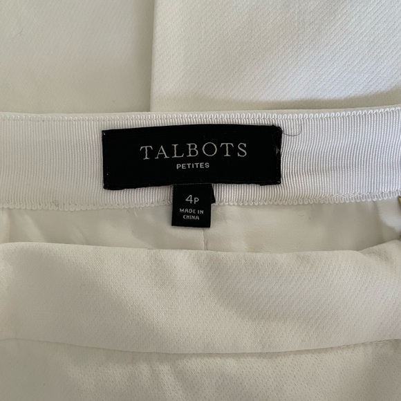 Talbots Zip-Front Cream Pencil Skirt - size 4 petite - Picture 2 of 6